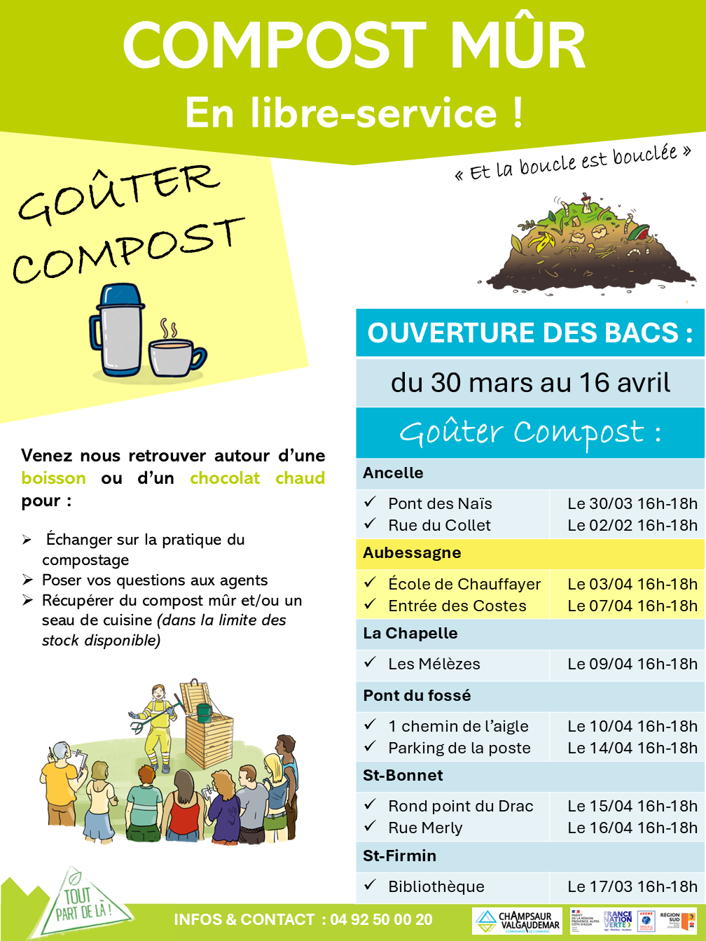 Compost mûr en libre service : du 30 mars au 16 avril