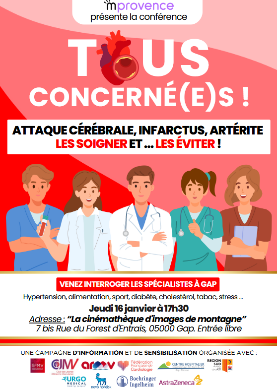 Conférence sur la santé cardiaque à Gap le 16 janvier 2025