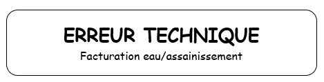 Facturation de l'eau et l'assainissement 2024-2025 : erreur technique