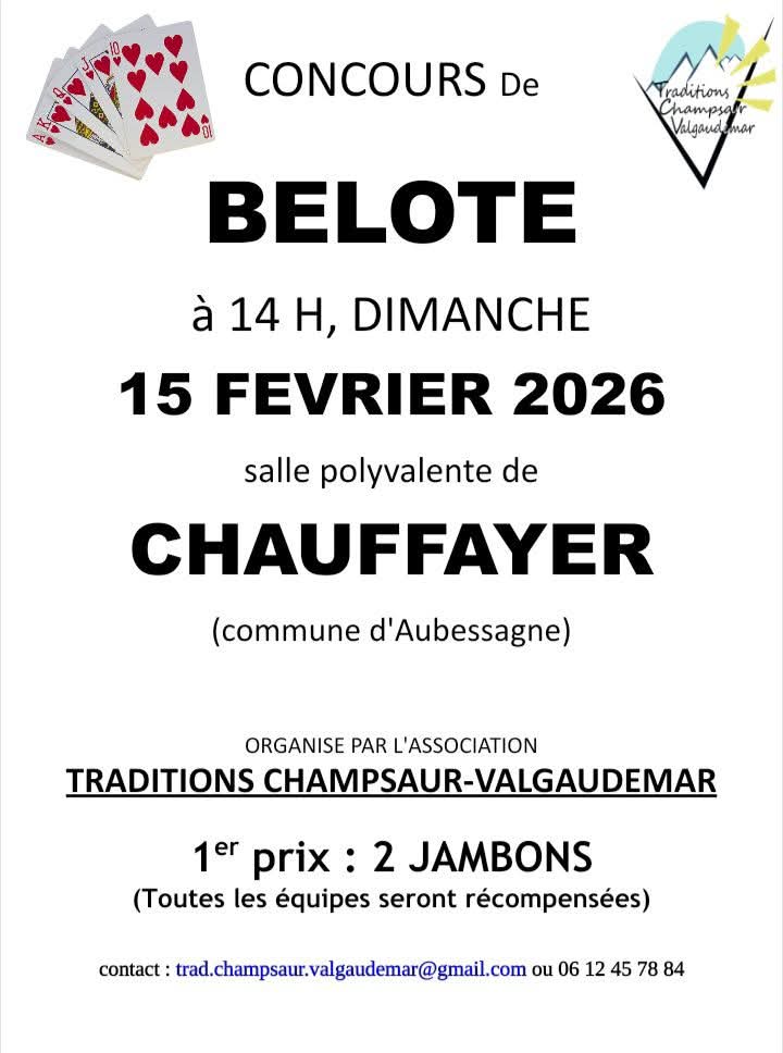Concours de Belote : 15 février 2026
