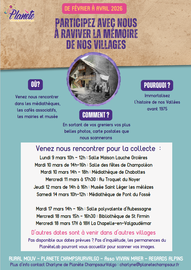Villages d'autrefois le 17 mars 2026 : venez raviver la mémoire de nos villages !